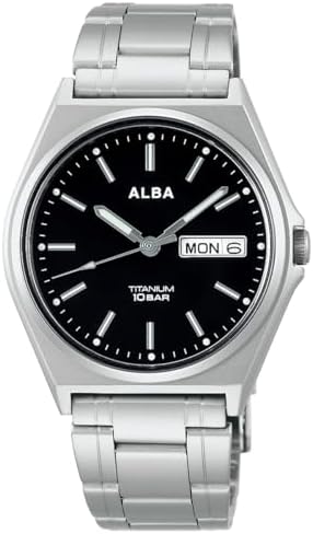 SEIKO Alba AEFJ411 Black Titanium Quartz Lightweight Men's Watch