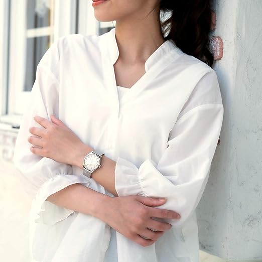 KUOE KYOTO Classic Antique Watch 35mm Silver Bracelet Type Band