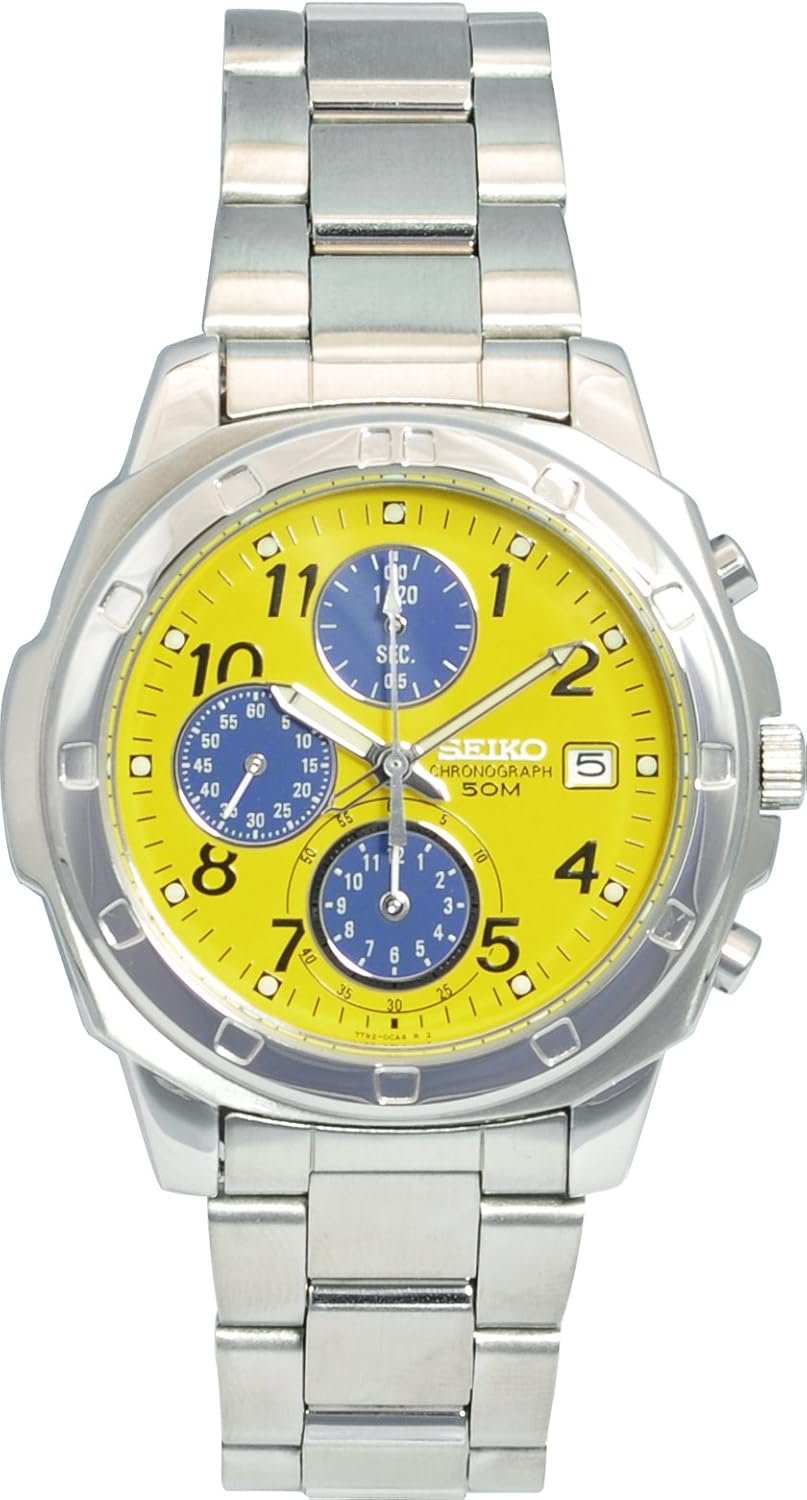 SEIKO SND409 Yellow Chronograph Men's Watch