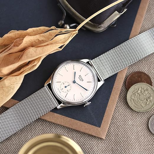 KUOE KYOTO Classic Antique Watch 35mm Silver Bracelet Type Band