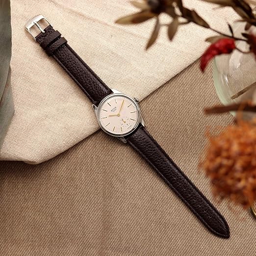 KUOE KYOTO Classic Antique Watch 35mm Shrink Leather Brown Band