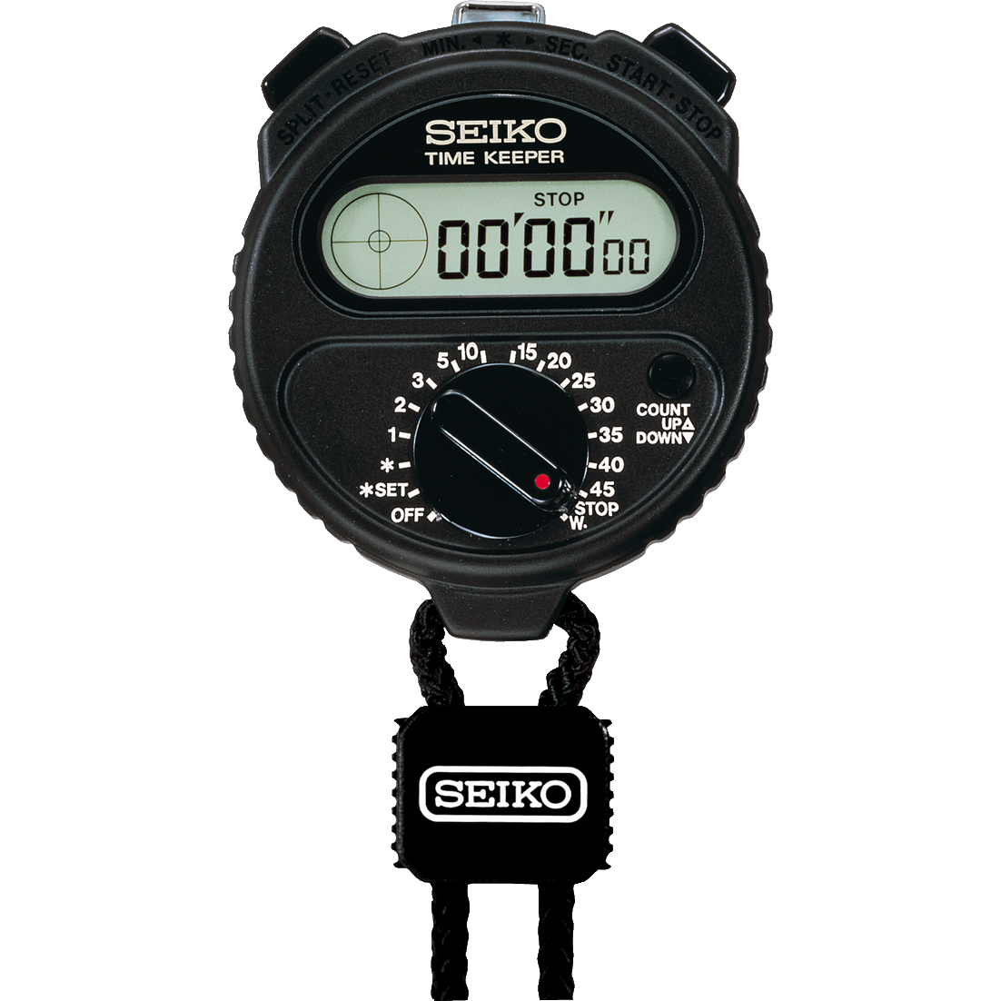 SEIKO STOPWATCH TIMEKEEPER SSBJ025 Black Digital quartz Great for sports New