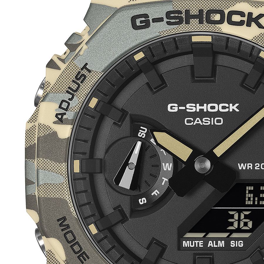 CASIO G-SHOCK GA-2100CM-5AJF Black Camouflage Green Unisex Watch