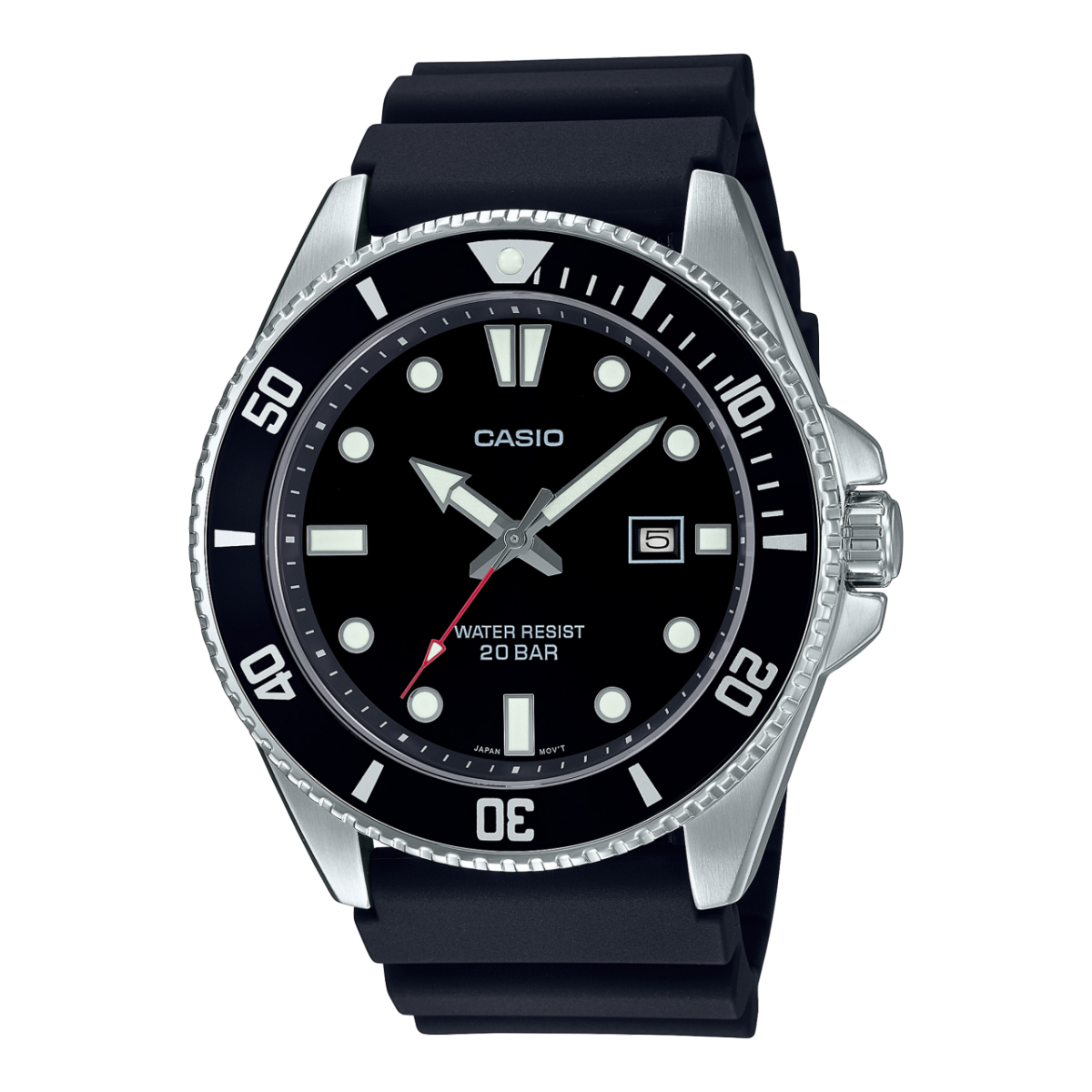 CASIO MDV-107-1A1JF Black Diver Style Quartz Men's Watch product image