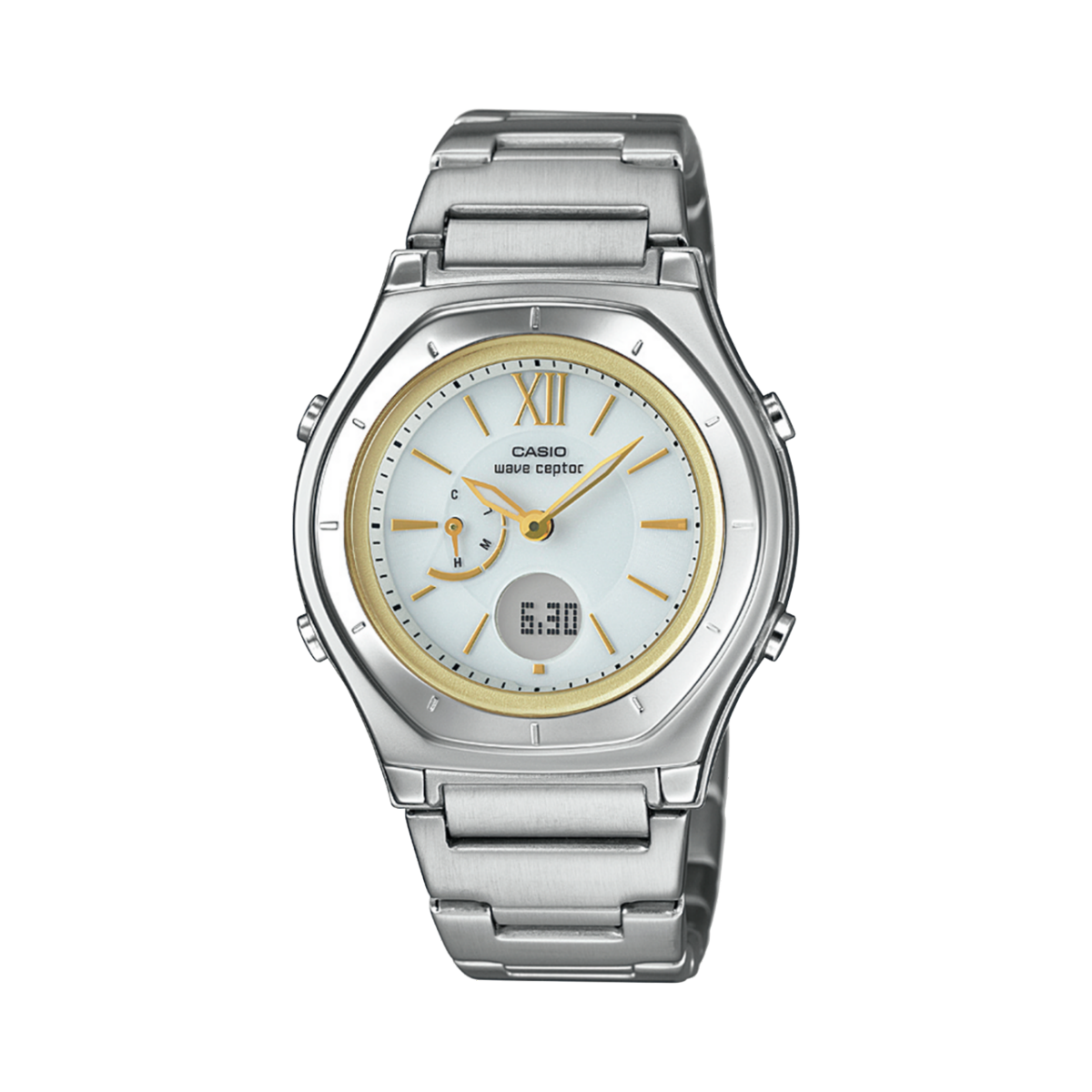 CASIO wave ceptor LWA-M160D-7A2JF White Solar Radio Women's Watch product image