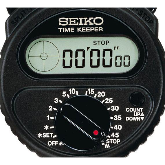 SEIKO STOPWATCH TIMEKEEPER SSBJ025 Black Digital quartz Great for sports New