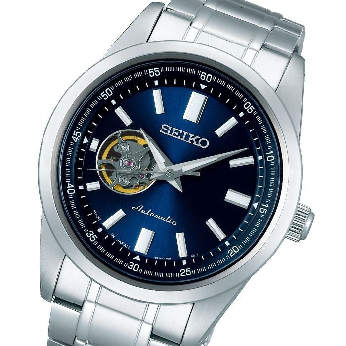 SEIKO Mechanical Skeleton Blue Dial Men's Watch SCVE051