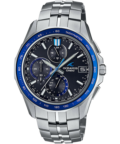 CASIO OCEANUS Manta OCW-S7000-1AJF Blue Solar Radio-Controlled Titanium Men's Watch product image