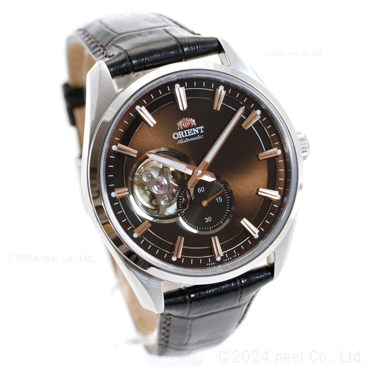 ORIENT Contemporary RN-AR0004Y Brown Skeleton Mechanical Men's Watch