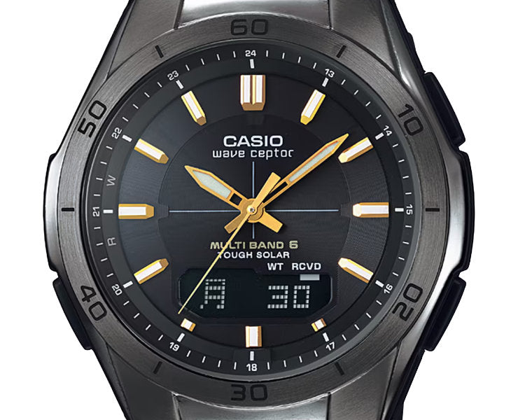 CASIO WAVE CEPTOR WVA-M640B-1A2JF Black Solar Radio-Controlled Men's Watch product image