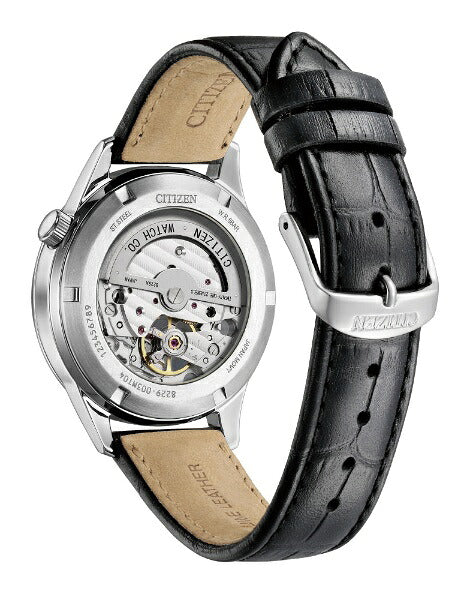 CITIZEN NH9131-14E Black Guilloche Pattern Open Heart Men's Watch