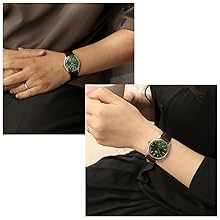 KUOE KYOTO Classic Antique Watch 35mm Black Plain Leather Band