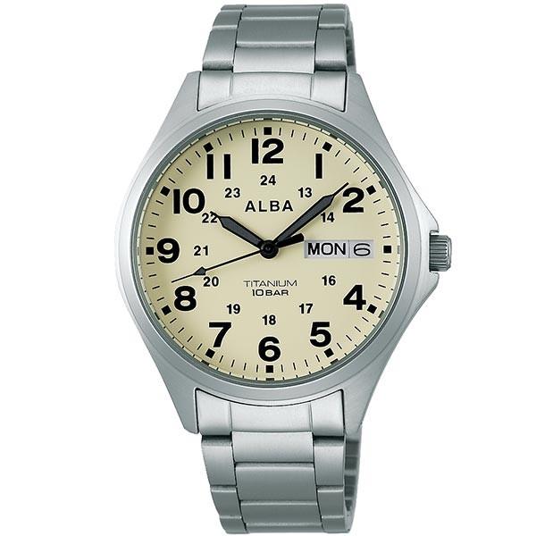 SEIKO AQPJ401 White ALBA Quartz Titanium Sporty Waterproof Men Watch