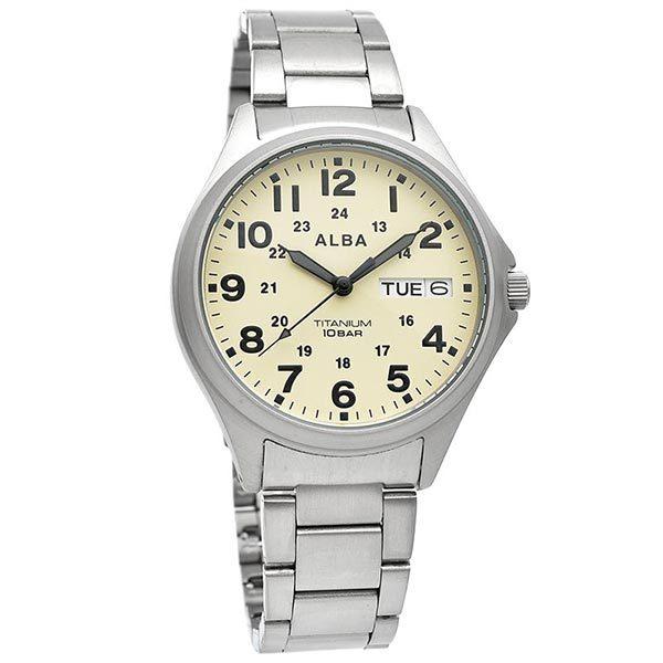 SEIKO AQPJ401 White ALBA Quartz Titanium Sporty Waterproof Men Watch