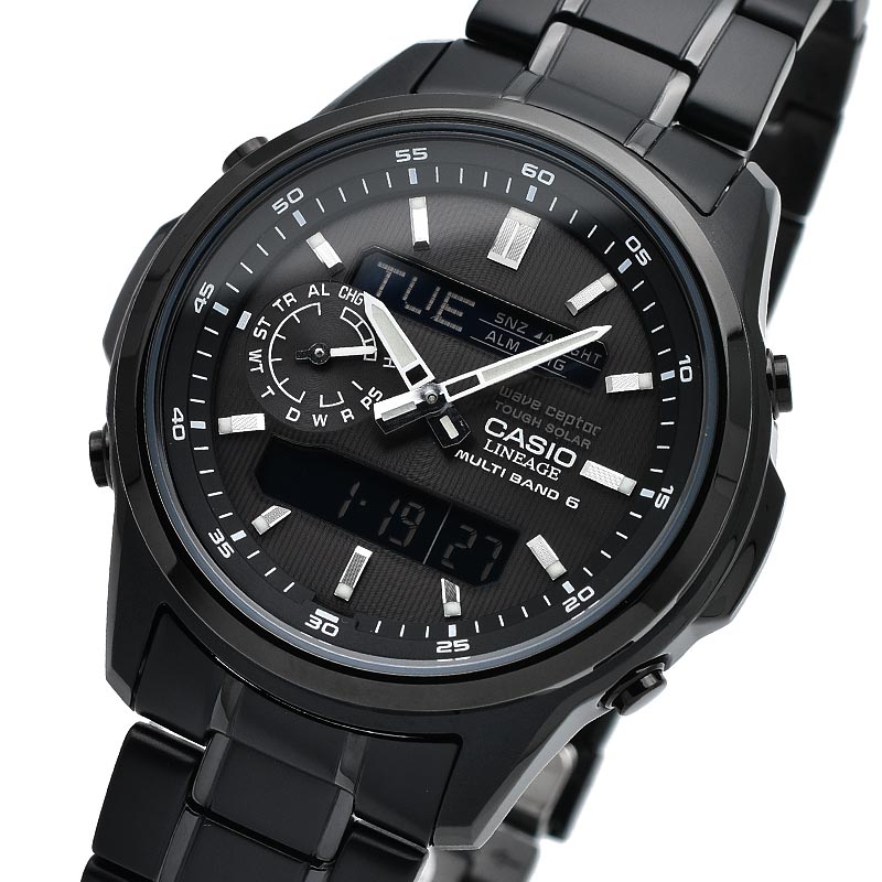 CASIO LINEAGE LCW-M300DB-1AJF Black Solar Atomic Radio Men's Watch
