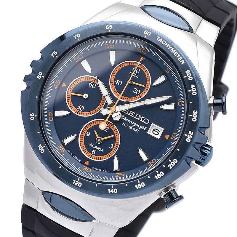 SEIKO GIUGIARO Design Mackina Sportiva SNAF85PC Blue Men's Watch クオーツ(電池式)