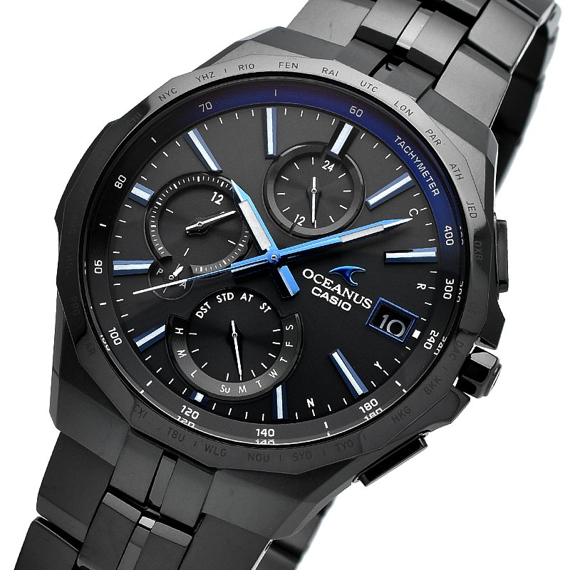 CASIO OCEANUS Manta OCW-S5000B-1AJF Black Solar Radio-Controlled Titanium Men's Watch product image