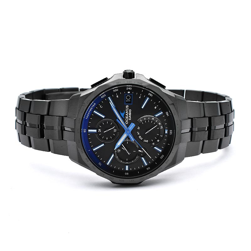 CASIO OCEANUS Manta OCW-S5000B-1AJF Black Solar Radio-Controlled Titanium Men's Watch product image
