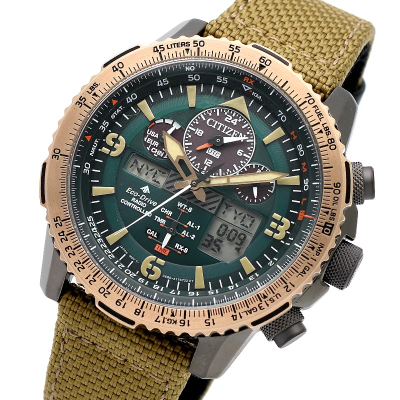 CITIZEN Promaster Sky JY8074-11X Green Solar Radio Men's Watch