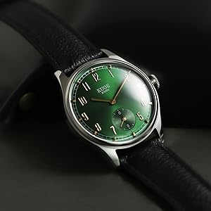 KUOE KYOTO Classic Antique Watch 35mm Suede Leather Black Band