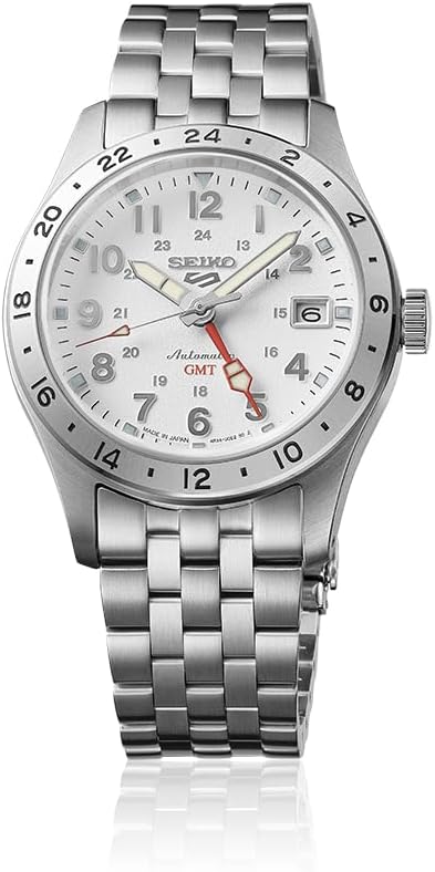 SEIKO 5 Sports Field GMT White Dial Men's Watch SBSC009