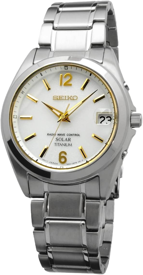 SEIKO Selection SBTM227 White Silver Solar Titanium Men's Watch