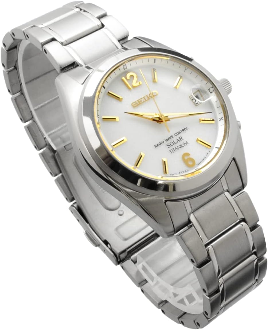 SEIKO Selection SBTM227 White Silver Solar Titanium Men's Watch