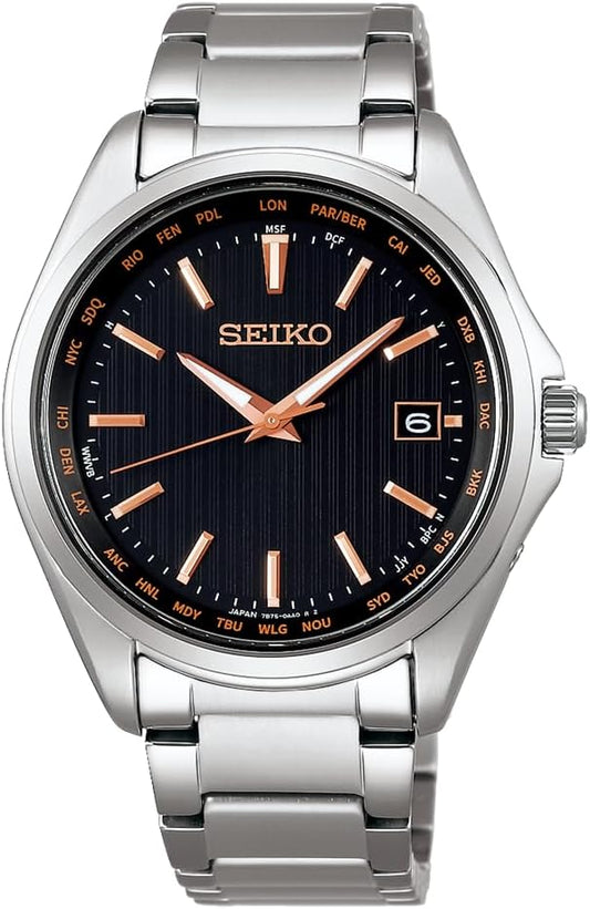 SEIKO Selection SBTM293 Black Solar Radio-Controlled Titanium Men's Watch product image