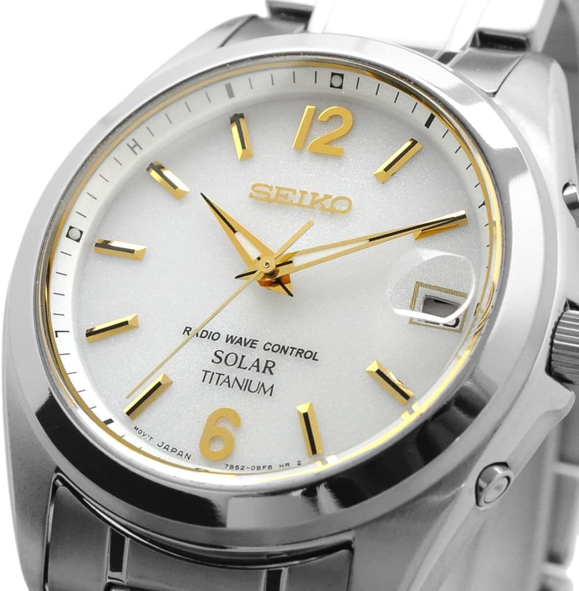 SEIKO Selection SBTM227 White Silver Solar Titanium Men's Watch