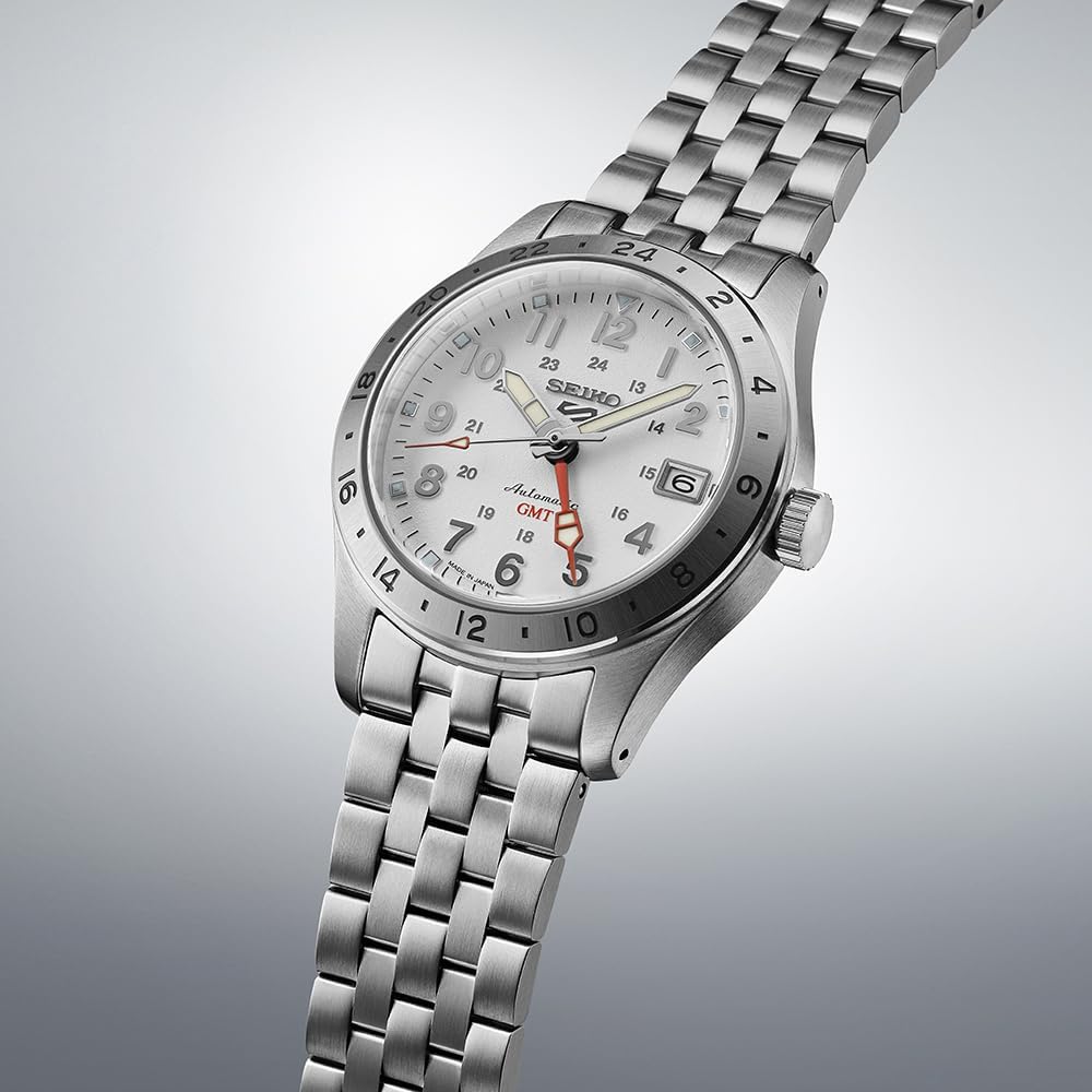 SEIKO 5 Sports Field GMT White Dial Men's Watch SBSC009