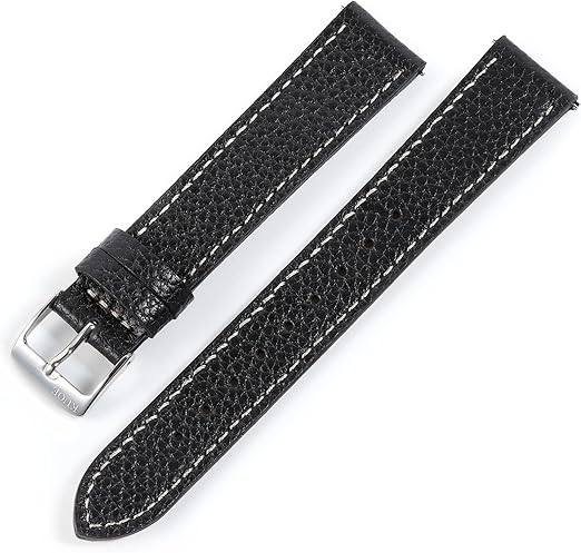 KUOE KYOTO Classic Antique Watch 35mm Type-Pressed Black Leather Band