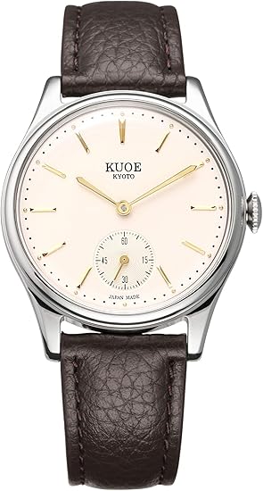 KUOE KYOTO Classic Antique Watch 35mm Shrink Leather Brown Band