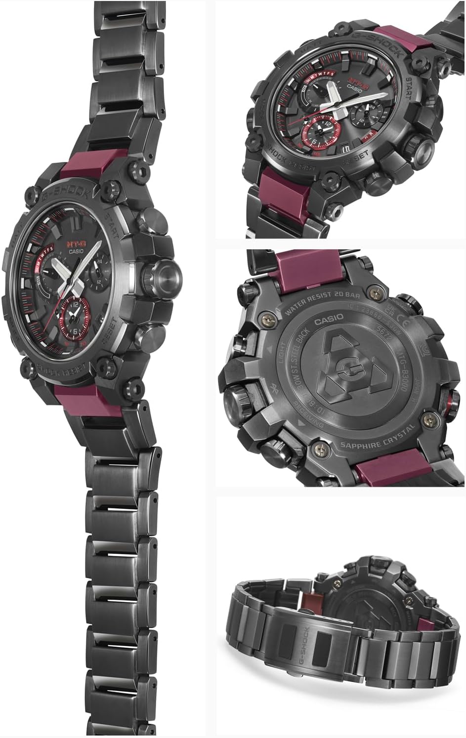 CASIO G-SHOCK MT-G MTG-B3000BD-1AJF Black Purple Bluetooth Men Watch