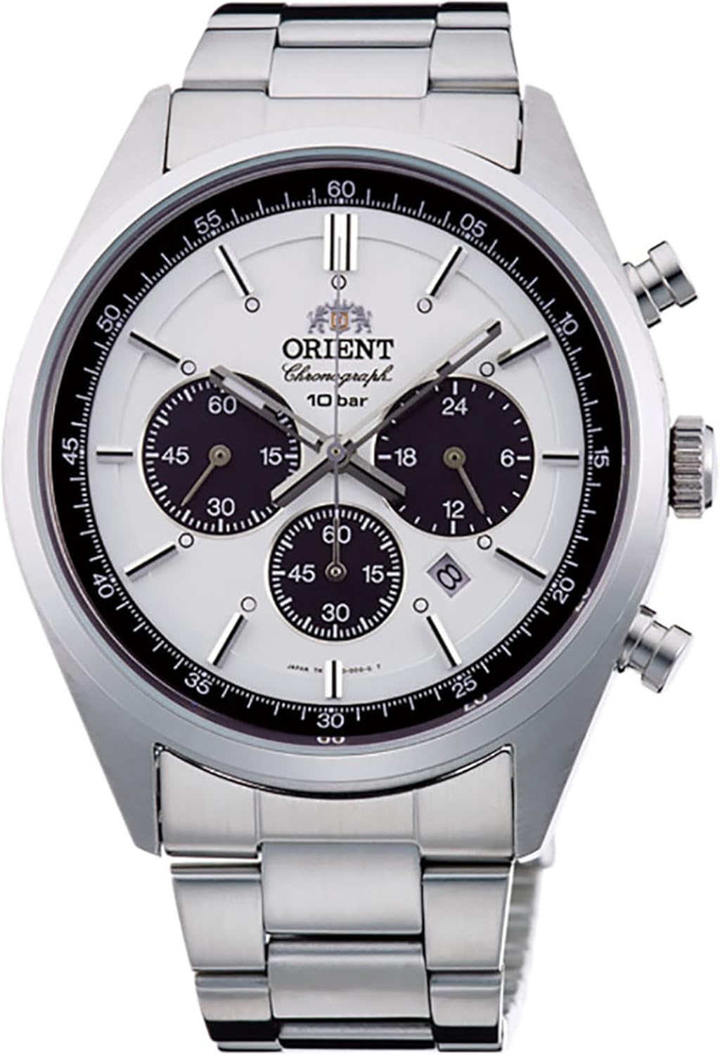 ORIENT WV0041TX Milky White SOLAR PANDA 70's Neo Seventies Men Watch