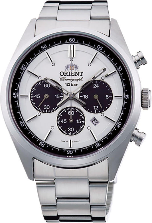 ORIENT WV0041TX Milky White SOLAR PANDA 70's Neo Seventies Men Watch