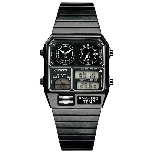 CITIZEN JG2105-93E Black ANA-DIGI TEMP Reproduction Model Men Watch