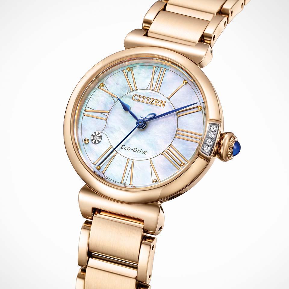 CITIZEN EM1063-89D Gold ROUND Collection Eco-Drive Women's Watch
