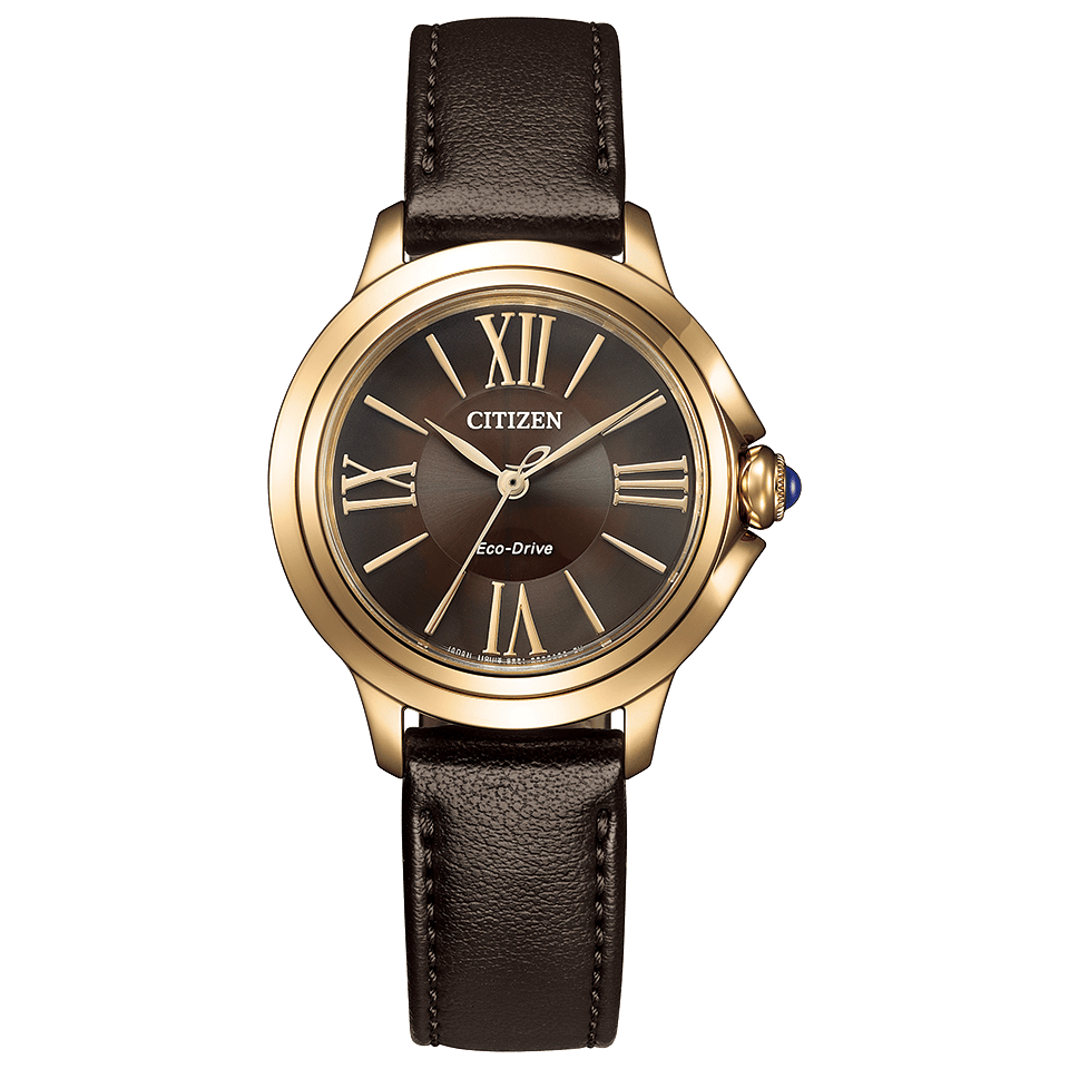 CITIZEN L EM1163-09X Brown Eco-Drive ROUND Collection Women's Watch