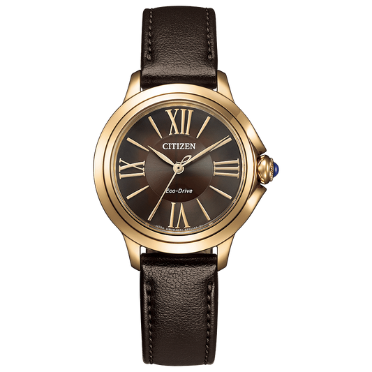 CITIZEN L EM1163-09X Brown Eco-Drive ROUND Collection Women's Watch