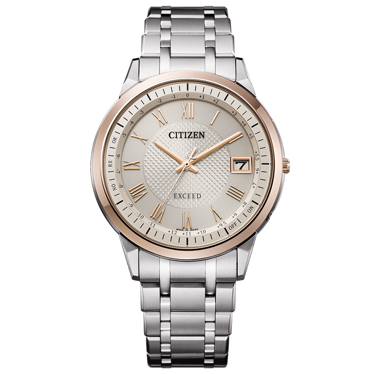 CITIZEN EXCEED CB1145-67A Champagne Gold Radio Men's Watch