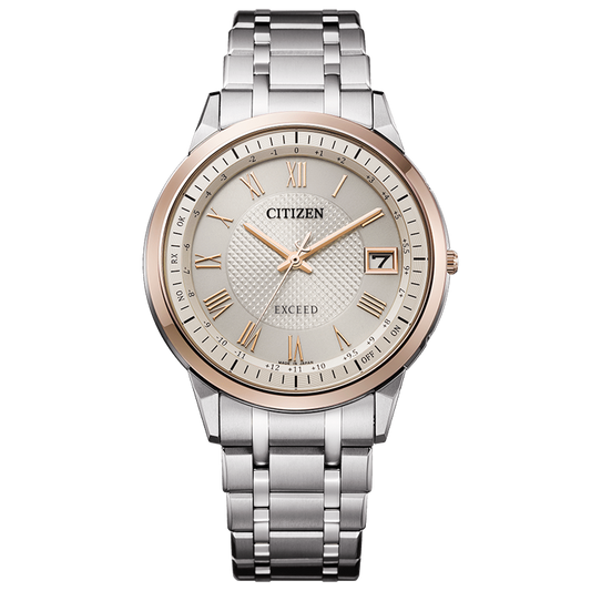 CITIZEN EXCEED CB1145-67A Champagne Gold Radio Men's Watch
