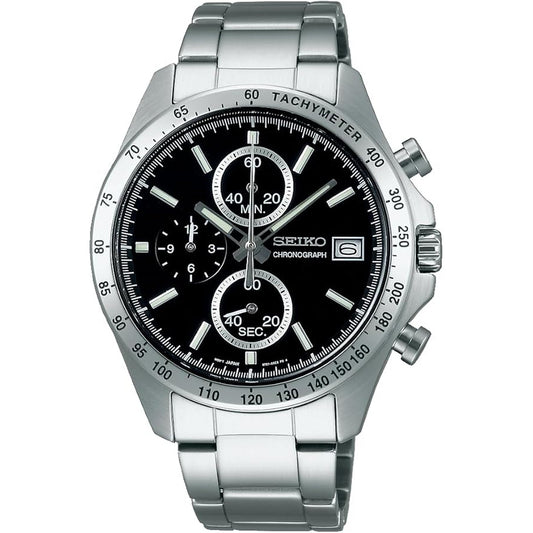 SEIKO SPIRIT Chronograph SBTR005 Black Men's Watch
