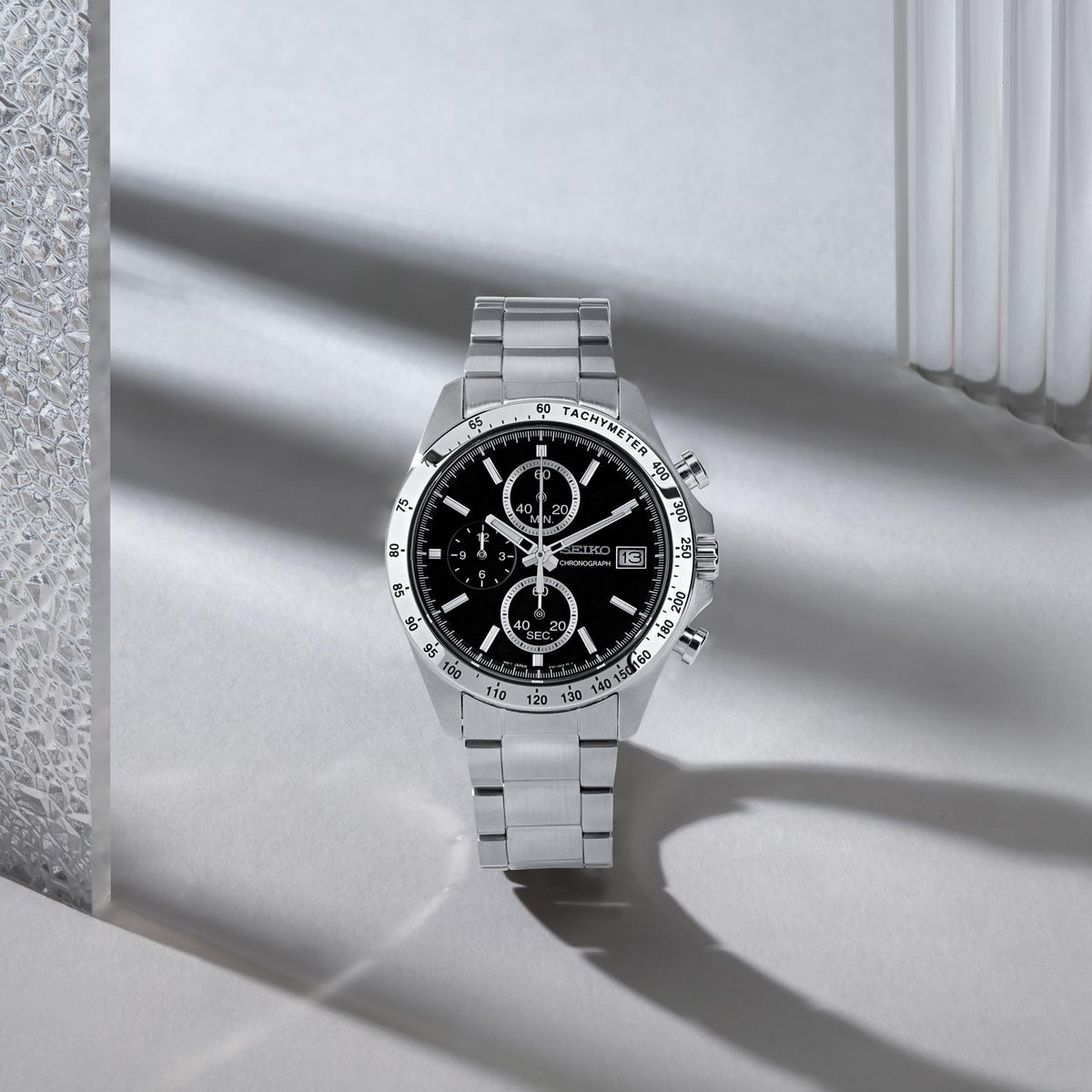 SEIKO SPIRIT Chronograph SBTR005 Black Men's Watch