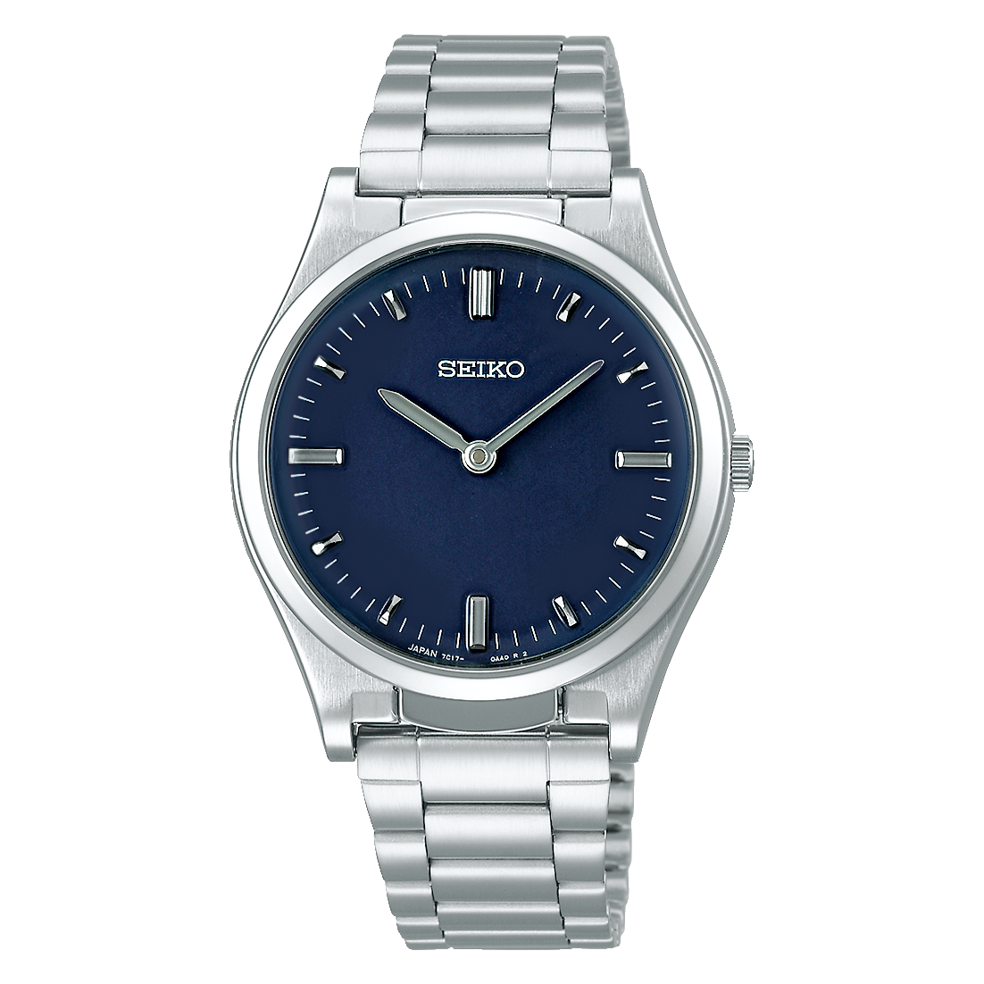 SEIKO Tactile Reading SQBR021 Navy Quartz Men's Watch - official Seiko front
