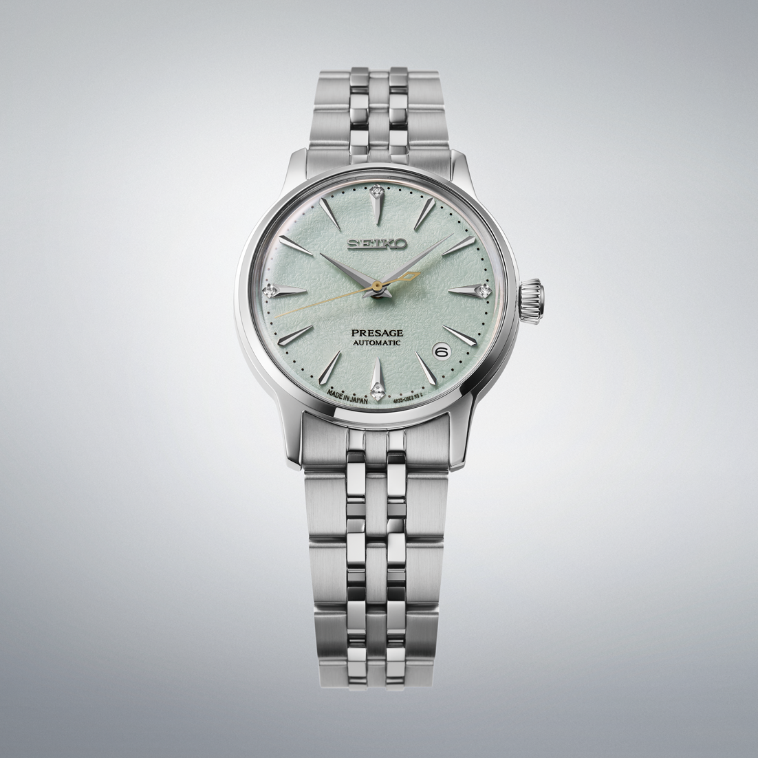 SEIKO PRESAGE SRRY051 Green Automatic Stainless Steel Women's Watch - Watchtown official front angle