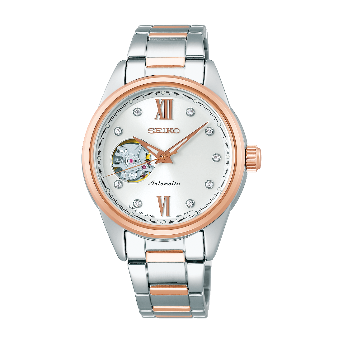 SEIKO Selection SSDE010 Silver Semi-Skeleton Women's Watch - official Seiko front