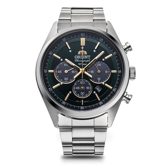 ORIENT Neo70's WV0031TX Green Solar Chronograph Elegant Men's Watch