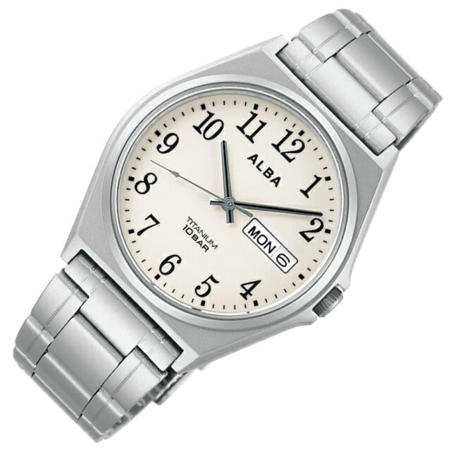 SEIKO Alba AEFJ409 Silver Titanium Quartz 10ATM Men's Watch