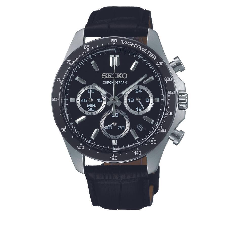 SEIKO Spirit Chronograph Black Dial Men's Watch SBTR021