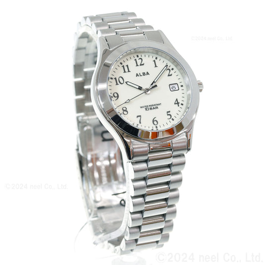 SEIKO ALBA AQGK473 White Quartz Men's Watch